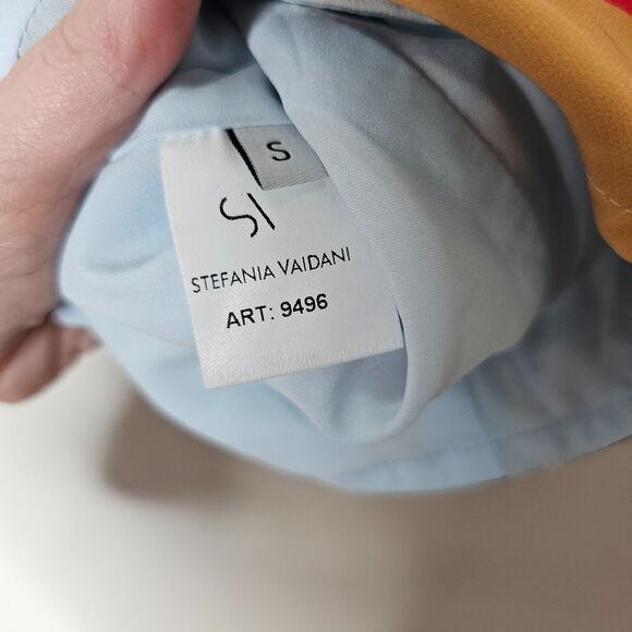 NWT Stefania Vaidani 60s Front Button Crop Top and Matching Button Mini Skirt SM - Picture 9 of 16
